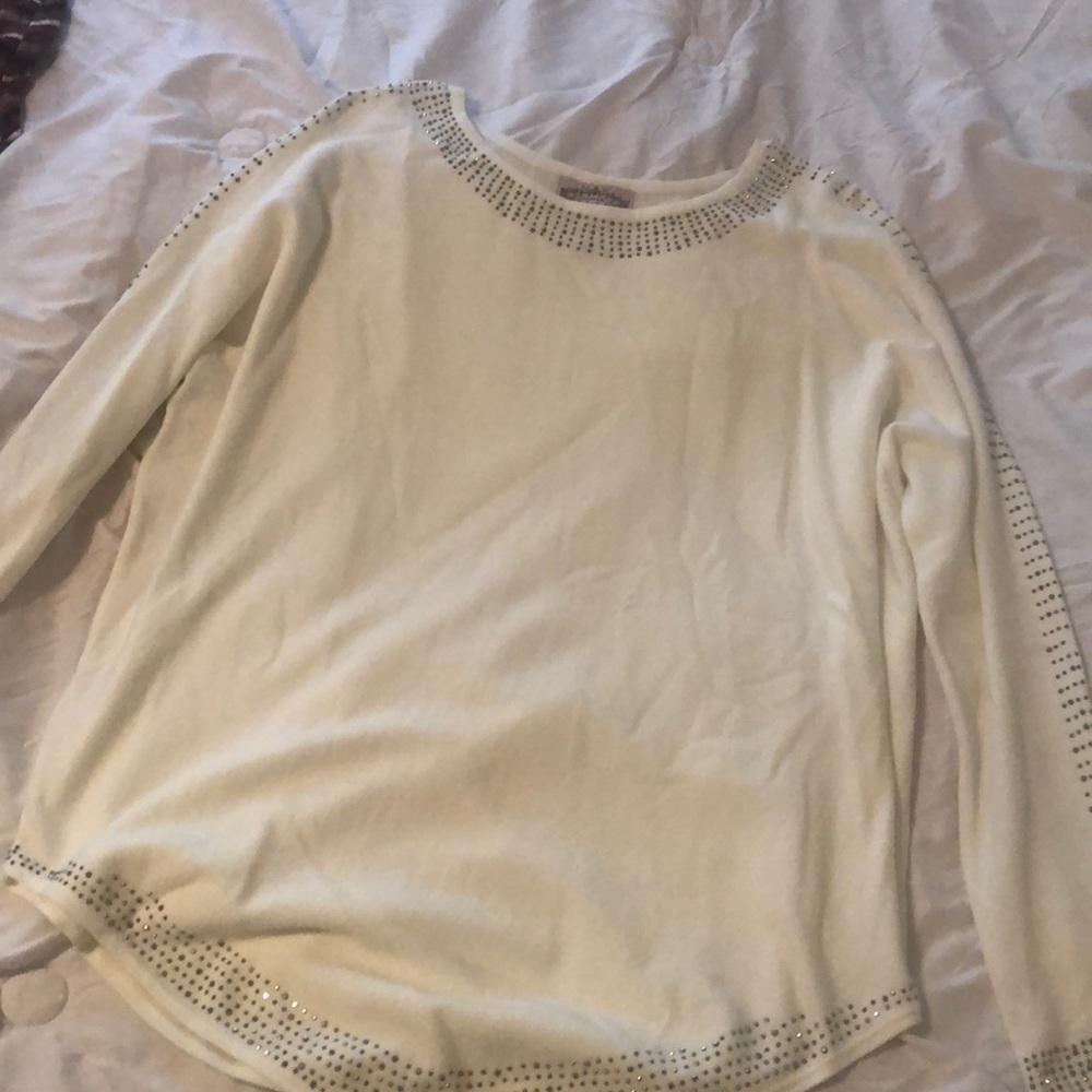 Off white bling sweater